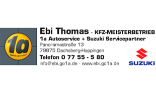 Logo von Ebi Thomas 1a Autoservice, Suzuki Servicepartner