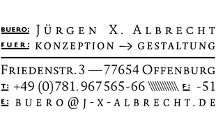 Logo von J?rgen X. Albrecht  B?ro f?r Konzeption + Gestaltung
