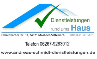 Logo von Schmidt Andreas Dienstleistungen rund ums Haus
