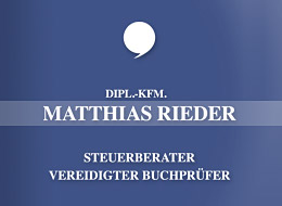 Logo von Rieder Matthias Dipl. Kaufmann, Steuerberater und vereidigter Buchprüfer