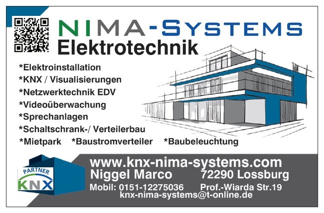 Logo von Elektro NIMA-SYSTEMS  Elektrotechnik / KNX-Partner