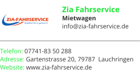 Logo von Zia-Fahrservice