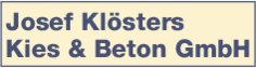 Logo von Josef Klösters Kies & Beton GmbH