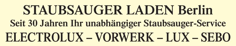 Logo von STAUBSAUGER LADEN BERLIN