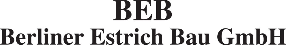Logo von BEB Berliner Estrich Bau GmbH