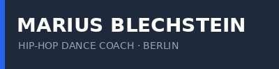 Logo von Marius Blechstein – Hip-Hop Dance Coach Berlin