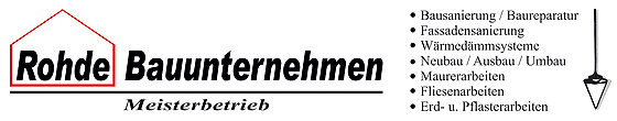 Logo von Rohde Bauunternehmen Inh. Oliver Rohde