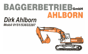 Logo von Baggerbetrieb Ahlborn GmbH BAGGER-, ERD- & TIEFBAUARBEITEN ALLER ART