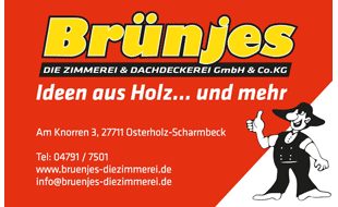 Logo von Brünjes - Die Zimmerei & Dachdeckerei GmbH & Co. KG
