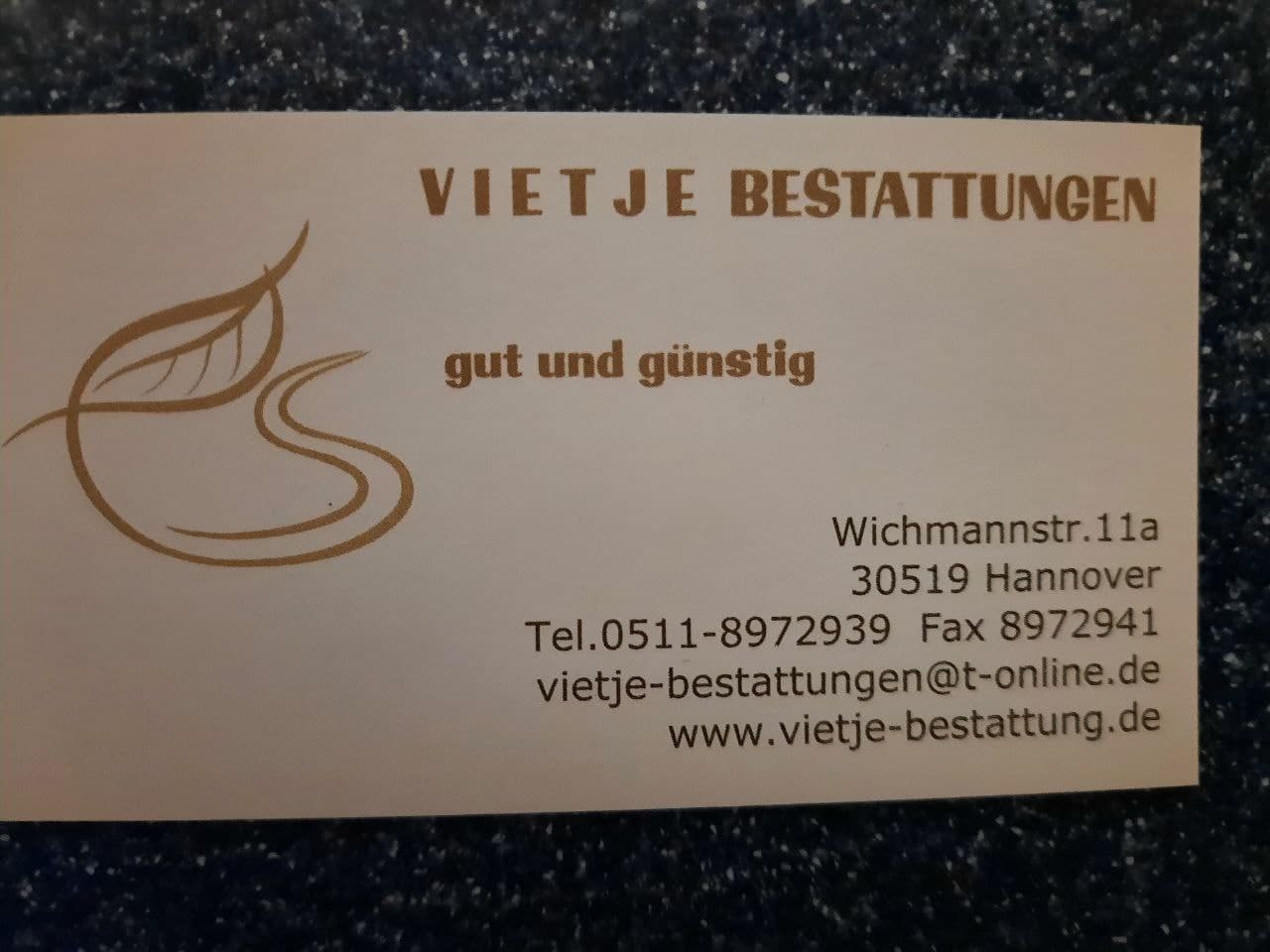 Logo von Vietje Bestattungen