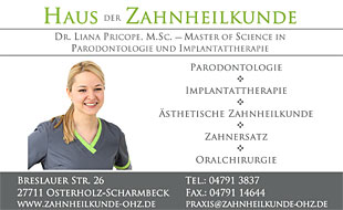 Logo von Haus der Zahnheilkunde in Osterholz-Scharmbeck Dr. Liana Pricope, M.Sc. Zahnarztpraxis