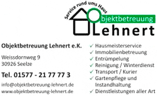 Logo von Objektbetreuung Lehnert e.K. Service rund ums Haus