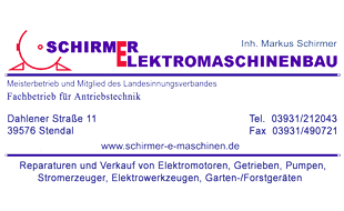 Logo von Schirmer Elektromaschinenbau
