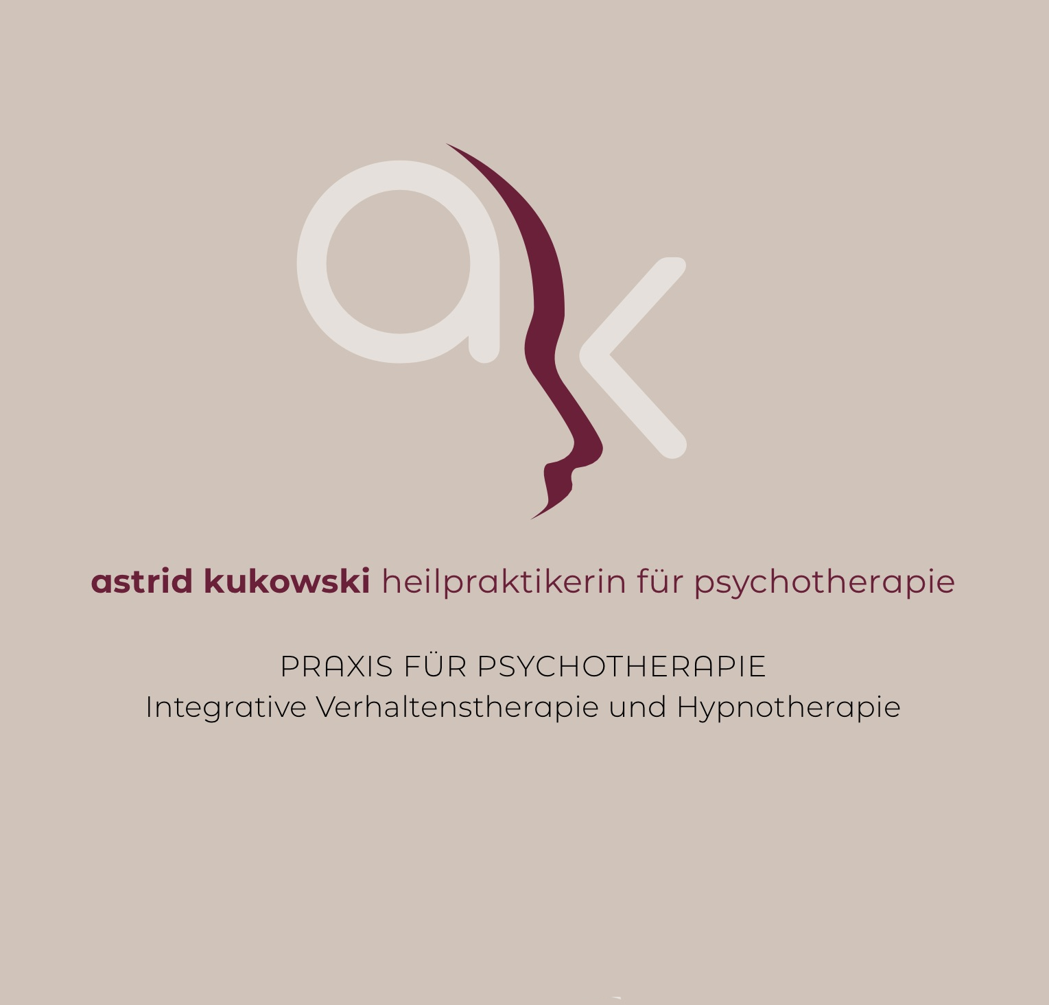 Logo von Psychotherapie & Hypnose - Astrid Kukowski - Göttingen
