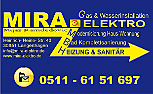 Logo von MIRA ELEKTRO-Heizung & Sanitär GmbH, Mijaz Ramdedovic