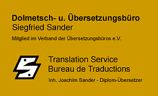 Logo von Dolmetsch- u. Übersetzungsbüro Siegfried Sander