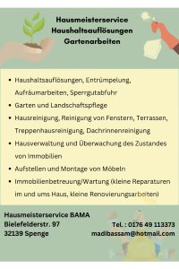 Logo von BaMa Hausmeisterservice, Haushaltsauflösungen, Entsorgung und Gartenpflege