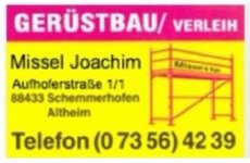Logo von MISSEL Joachim Gerüstbau- und Verleih