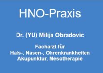 Logo von Dr. (YU) M. Obradovic, HNO-Facharzt