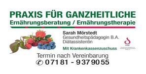 Logo von PRAXIS für Ganzheitliche Ernährungsberatung & medizinische Ernährungstherapie Sarah Mörstedt