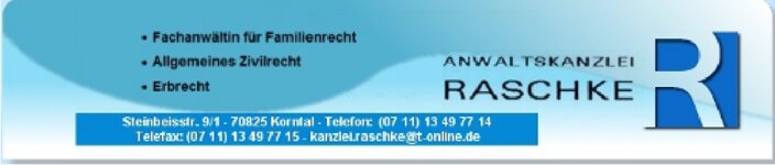 Logo von Anwaltskanzlei Raschke