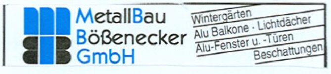 Logo von Bößenecker Metallbau GmbH Türen, Fenster, Wintergärten