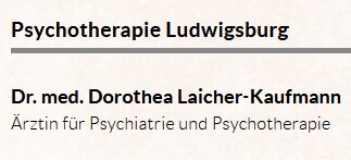 Logo von Fachärztin für Psychotherapie u. Psychosomatische Medizin, Hypnose Dr. med. Dorothea Laicher-Kaufmann