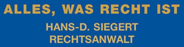 Logo von Dipl. sc. pol. Hans-Detlef Siegert - Rechtsanwalt