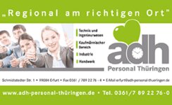 Logo von adh Personal Thüringen e. K.