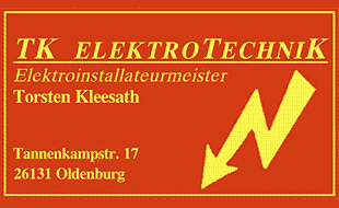 Logo von TK Elektrotechnik - Inhaber Torsten Kleesath
