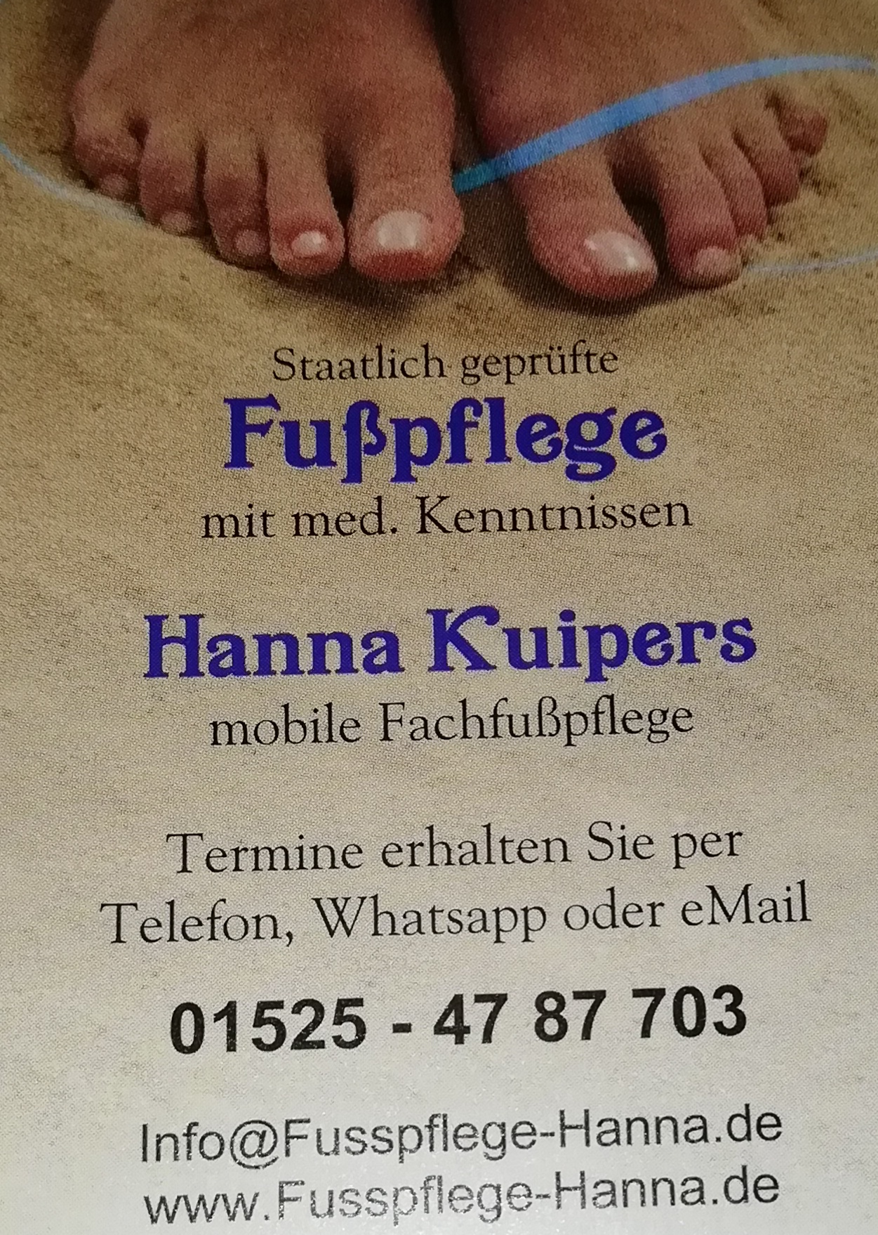 Logo von Fußpflege Hanna Kuipers (mobile Fußpflege)