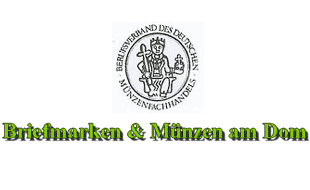 Logo von Briefmarken u. Münzen am Dom