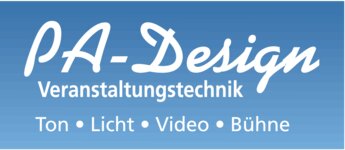 Logo von PA-Design Veranstaltungstechnik GmbH & Co.KG