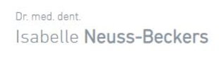 Logo von Neuss-Beckers Isabelle Dr. med. dent. Fachzahnärztin für Kieferorthopädie