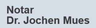 Logo von Dr. Jochen Mues Notar