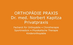 Logo von Kapitza Norbert Dr. med Privatpraxis für Orthopädie