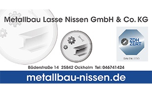 Logo von Metallbau Lasse Nissen GmbH & Co. KG Schweßfachbetrieb nach DIN EN 1090
