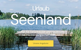 Logo von Urlaub Seenland - Ferienhäuser & Hausboote