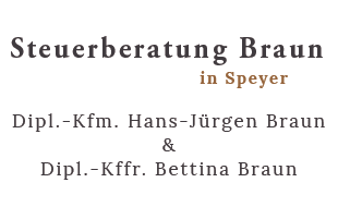 Logo von Bettina Braun Dipl.-Kffr. u. Steuerberaterin, Hans-Jürgen Braun Dipl.-Kfm. u. Steuerberater i.R Steuerberater