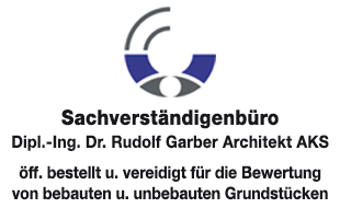 Logo von Garber / Architekt / Sachverständigenbüro / Rudolf Dr. Dipl. Ing. / Bewertung von bebauten und unbebauten Grundstücken