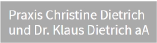 Logo von DIETRICH CHRISTINE: Hausärztin, Naturheilverfahren / DIETRICH KLAUS DR. MED. aA.:  FA für innere Medizin, SCHWERPUNKT: Gastroenterologie, Hepatologie, Proktologie, Betriebsmed.