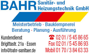 Logo von Ausführung BAHR Sanitär- und Heizungstechnik GmbH