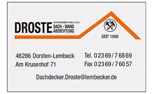Logo von Bedachungen Droste GmbH & Co. KG