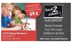 Logo von back2school Nachhilfe Duisburg-Rheinhausen