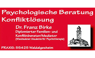 Logo von Birke F. Dr., Psychologische Beratung-Konfliktlösung
