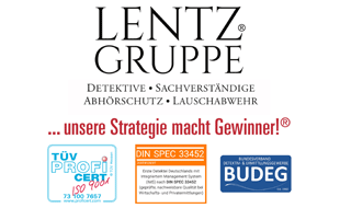 Logo von Detektei Lentz GmbH & Co. Detektive KG