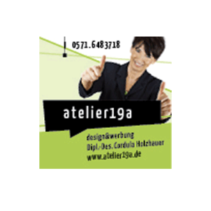 Logo von atelier19a _ design&werbung