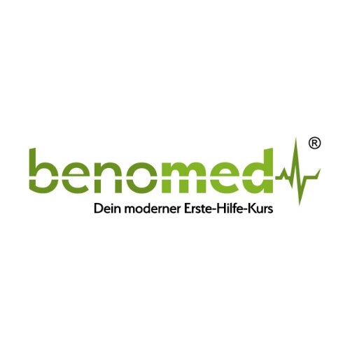 Logo von benomed - Dein moderner Erste-Hilfe-Kurs -Dein Weg zum Helden!