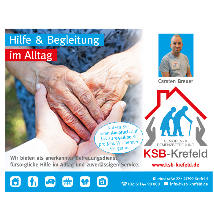 Logo von KSB-Krefeld Alltagsbegleitung Pflegeberatung nach § 37. 3 SGB