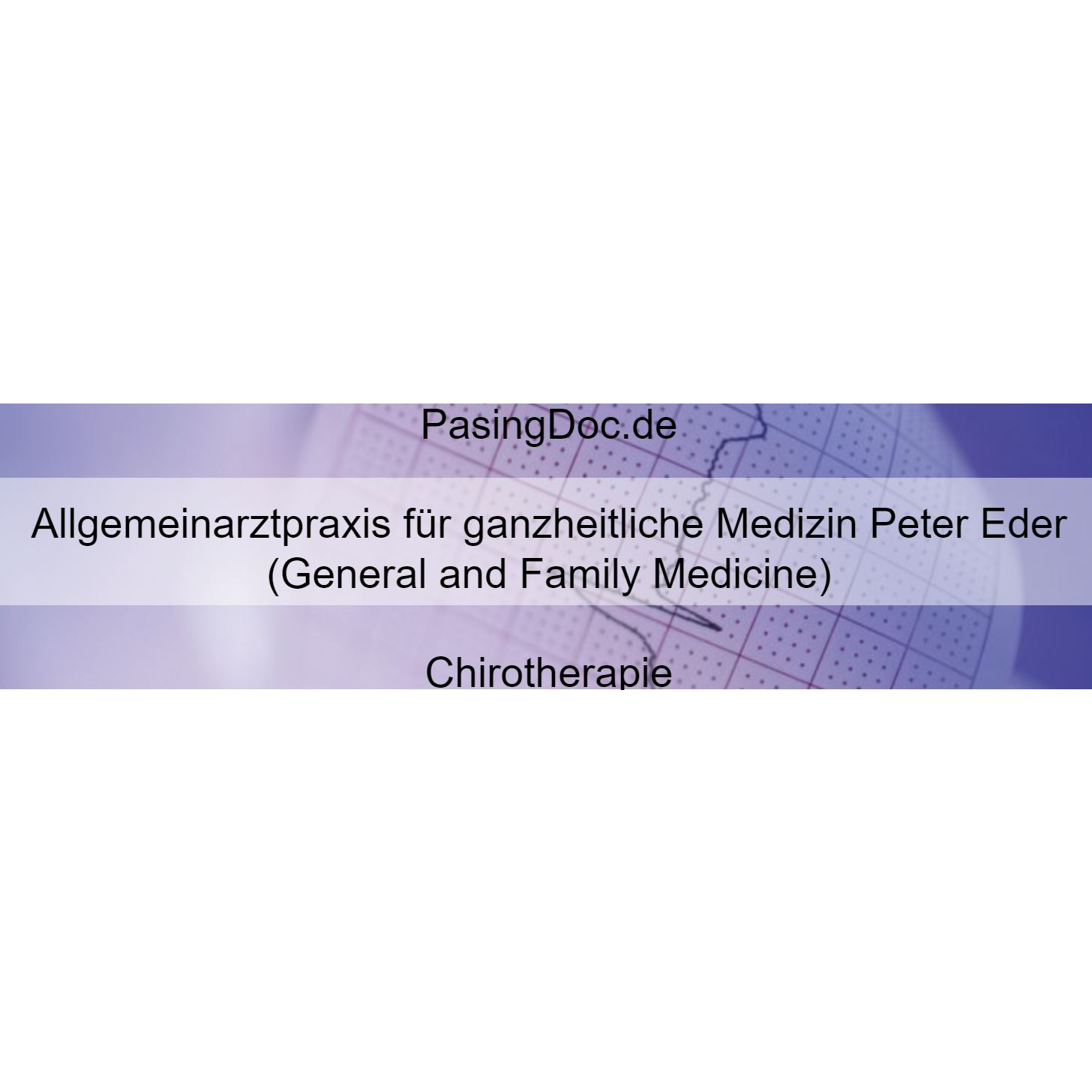 Logo von Peter Eder Allgemeinarztpraxis für ganzheitliche Medizin